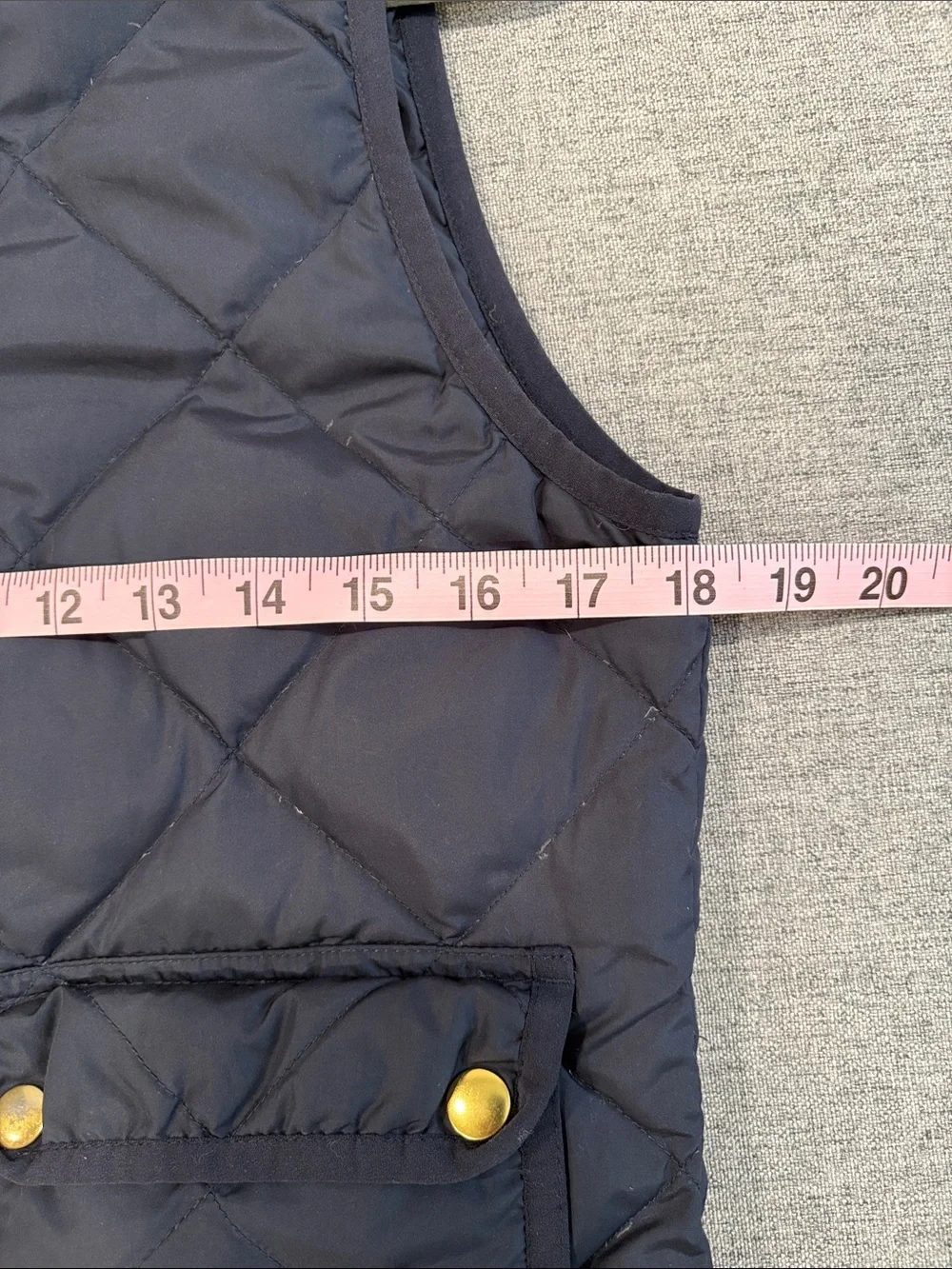J. Crew Down Quilted Navy Puffer Vest